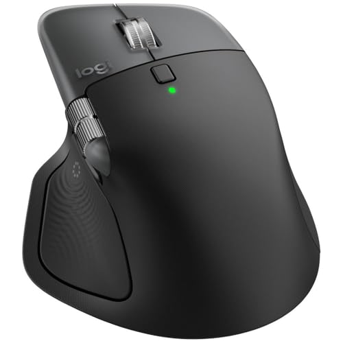 Image of Logitech MX Master 4 for Mac, Ergonomic Bluetooth Mouse with Advanced Performance Haptic Feedback, Ultra-Fast Scrolling, USB-C Charging, MacOS, iPadOS, Windows - Space Black