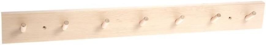 Amazon.com: Solid Maple Shaker Peg Rack (Natural, 35" x 3.5" with 6 ...
