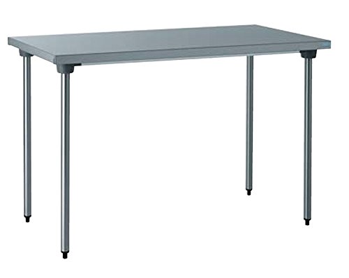 909835 Table inox centrale avec dosseret, dimensions : 600 mm x 1500 mm