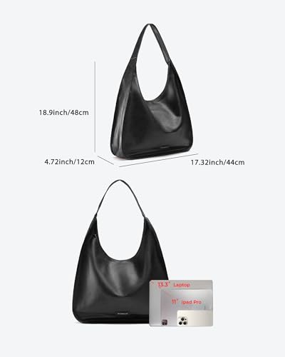 Image of NEWBELLA Hobo Purse, PU Leather Shoulder Bag, Tote Handbag for Work and Travel