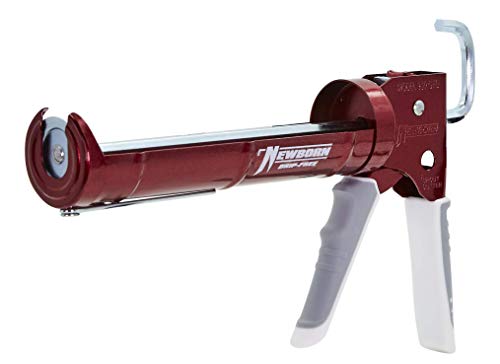 Drip-Free Smooth Hex Rod Cradle Caulking Gun with Gator Trigger Comfort Grip, 1/10 Gallon Cartridge, 10:1 Thrust Ratio, (10oz)