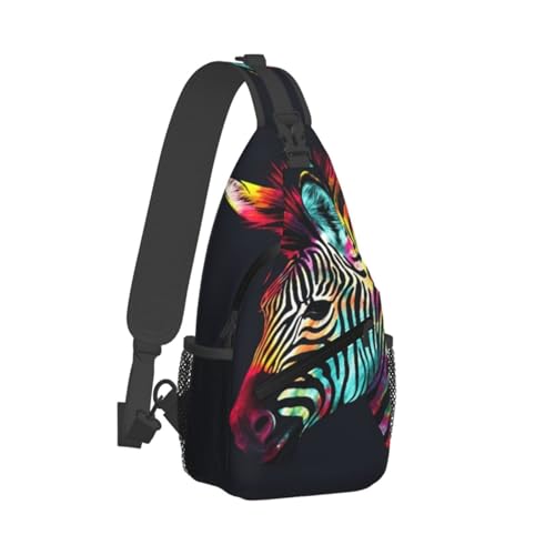 Bolso de pecho cruzado para hombre colorido arcoíris miniatura 2