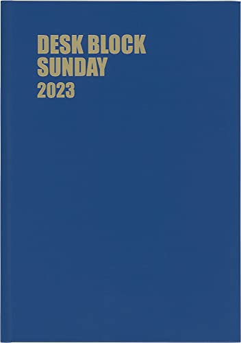 博文館新社 手帳 2023年 B5 マンスリー デスクブロック サンデー 18ヵ月 ブルー No.238 (2022年 10月始まり)
