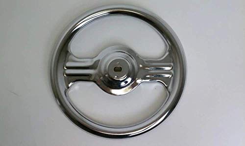 2 Spoke Pedal Car Steering Wheel in Chrome