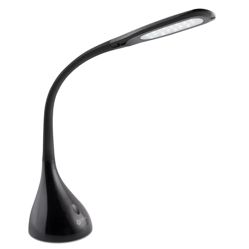 OttLite Creative Curves LED Desk Lamp with Adjustable Neck - 4 Dimmable Brightness Settings with Energy Efficient Natural Daylight LEDs for Home Office, Computer Desk, & Dorms