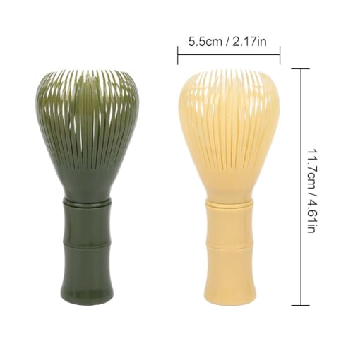Traditional Matcha Whisk Reusable PP Resin Matcha Whisk Chasen Dishwasher Safe Matcha Stirrer Matcha Green Tea Powder Preparation Prepare Japanese Matcha Tea (Green)
