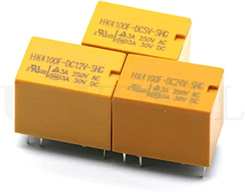 Relais HK4100F 6 broches à haute sensibilité de commutation 3A pour signal DC 3V 5V 12V 24V