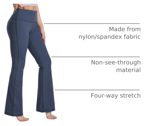 Image of BUBBLELIME 29 inch /31 inch /33 inch /35 inch /37 inch 3 Styles Women's High Waist Bootcut Yoga Pants Basic /Side Pockets Tummy Control Workout Flared