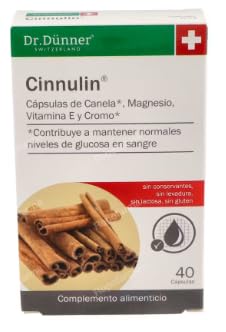 Pack de 2 - Cinnulin Complejo con Extracto Concentrado de Canela, Cromo y Magnesio (40 Cápsulas) – Control de Azúcar – Lote de 80 Uds
