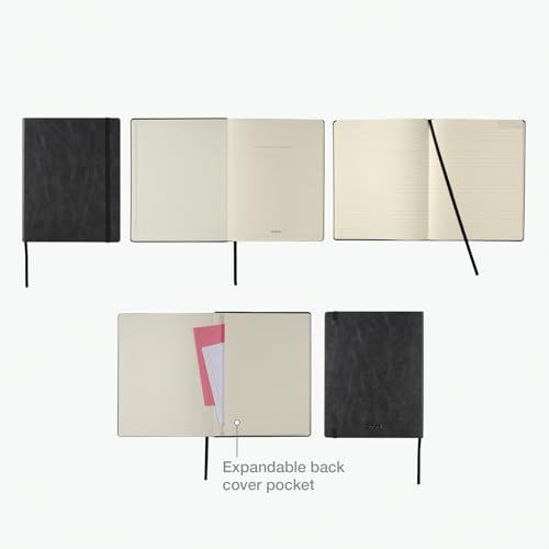 Cuaderno de escritura rayado Oxford 192 páginas y tapa dura negra para diario de escritor 3