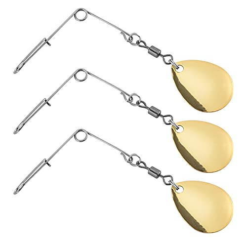 Dr.Fish 20 Pack Fishing Spinnerbait Wire with Colorado Blade Jig Spinner Lure Making Supplies Accessories Spinner Shaft Bass Crappie Panfish Lures #3