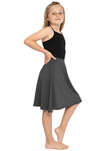 Image of STRETCH IS COMFORT Girls Skirts Flowy A Line Knee Length and Ankle Length | Elastic Waist, Kids School Skirt, Girls Maxi Skirt, Black Skirt For Girls, Faldas Para Ninas, Girls Long Skirt, Long skirts