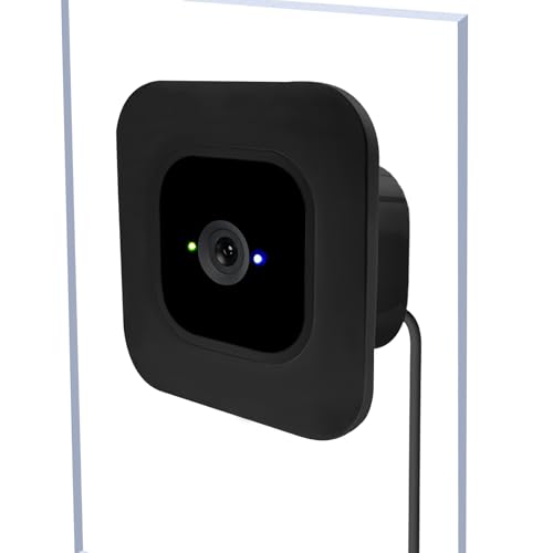 2 Pack Window Mount Compatible with Blink 2/1 Mini Indoor Secured Camera Glass Wall Holder for Single Pane Glass Windows/Doors for Outside Security Monitoring Black