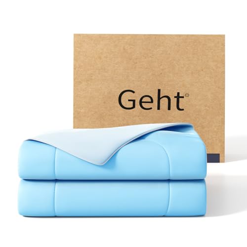 Image of Cooling Blanket for Hot Sleepers & Night Sweats - Cooling Comforter, Breathable Lightweight Double-Sided Summer Bedding, Breathable Soft All Season (Sky Light Blue, Queen(90 inchx90 inch))