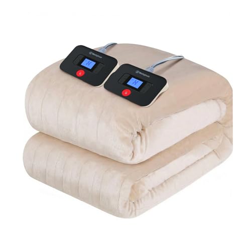 Westinghouse Electric Blanket King Size, Super Cozy Soft Flannel 100'' x 90'' Heated Blanket with...