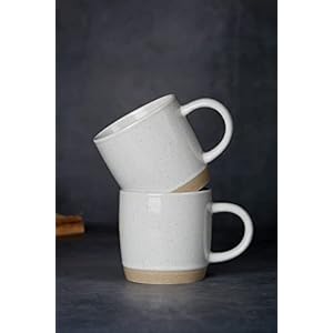 famiware Coffee Mugs for 6, 12 oz Mug Set, Dringking Cup with Handle for Coffee, Tea, Cocoa, Milk, Milkyway serise, White famiware Coffee Mugs for 6 12 oz Mug Set Dringking Cup with Handle for Coffee Tea Cocoa Milk Milkyway serise White