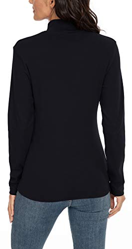 Women's Mock Turtleneck Cotton Long Sleeve Layering T Shirt Tops3