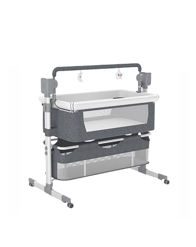 Baby Corp GentleNest 5-in-1 Baby Bedside Crib, Automatic Swing...