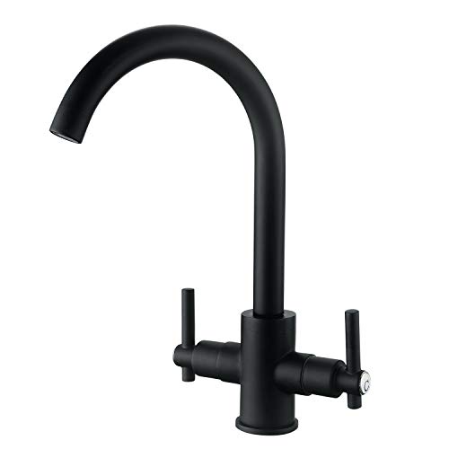 Funime Black Kitchen Sink Taps Mixer