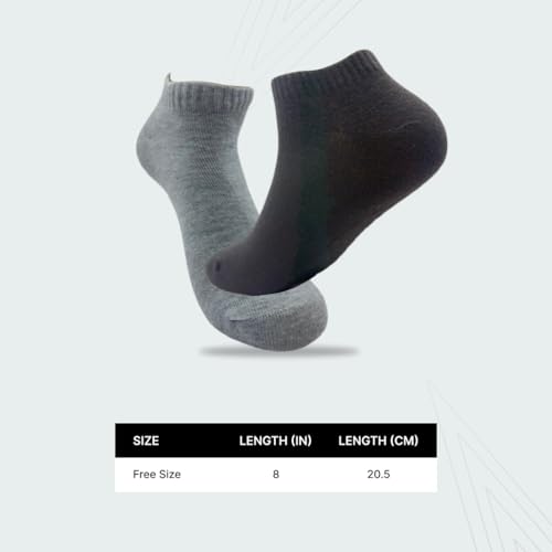Image of PRASTHAN Sports Unisex Nylon Cotton Ankle Length Socks Made With Breathable Anti Odour & Moisture Absorbent Combed Cotton with a Extra Durable.