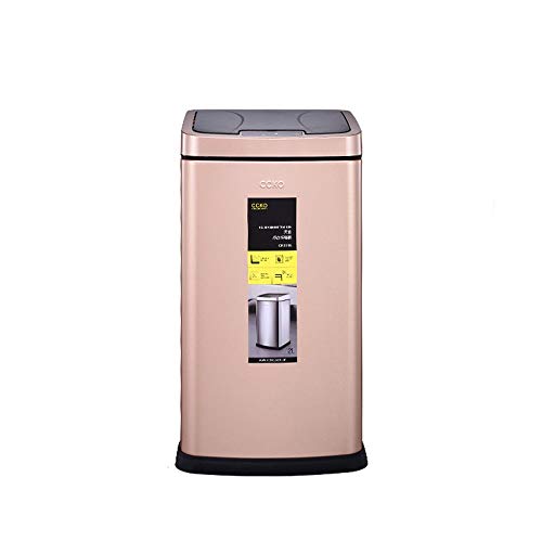 Papelera inteligente de 12L con sensor de inducción automático oro rosa