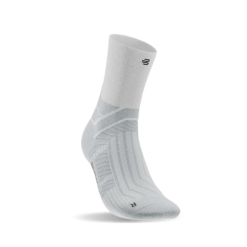 BAUERFEIND Laufsocken „Run Performance Mid Cut Socks 2.0“ für Laufen & Fitness, 1 Paar Sportsocken mit Funktionszonen (Bspw. Arch Support Technologie), Laufstrumpf