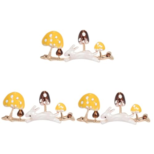 Badge de sac champignon et lapin mignon pour égayer vos cardigans en automne