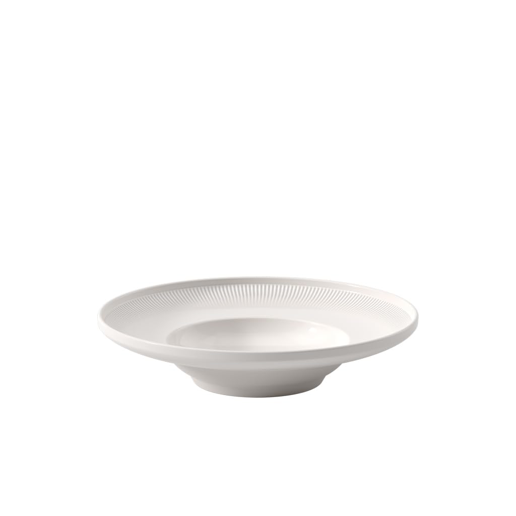 Villeroy & Boch – Afina piatto fondo in porcellana Premium, piatto per primi, made in Germany, lavabile in lavastoviglie e utilizzabile nel microonde, impilabile, bianco
