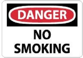 Panneau aluminium No Smoking plaque signalétique de sécurité 0,1cm