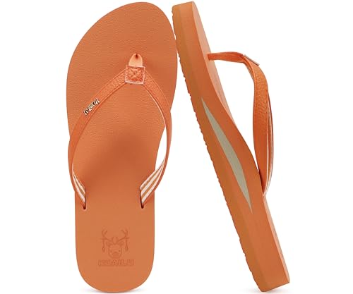 Image of KuaiLu Flip Flops for Women with Arch Support Summer Beach Thong Sandals