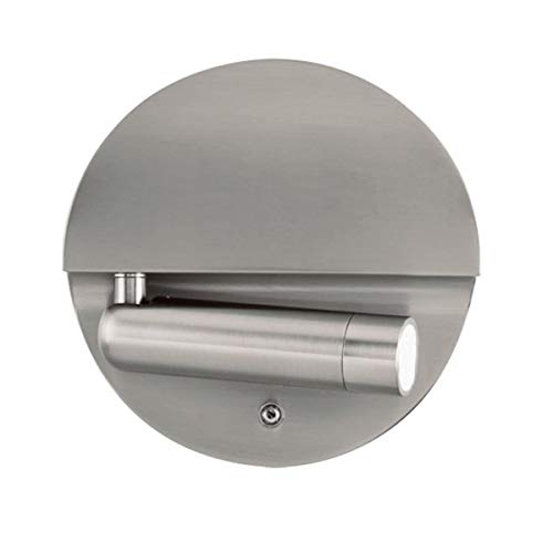 Scout 3000K Brushed Nickel Adjustable LED Reading Light for Left Side Illumination