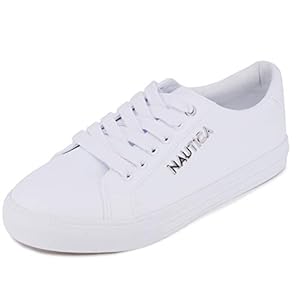 Nautica-Women-Fashion-Sneaker-Casual-Shoes-Steam-Lace-Up-Slip-On Nautica Women Fashion Sneaker Lace-Up Tennis Casual Shoes for Ladies-Arent-White-Size 7.5