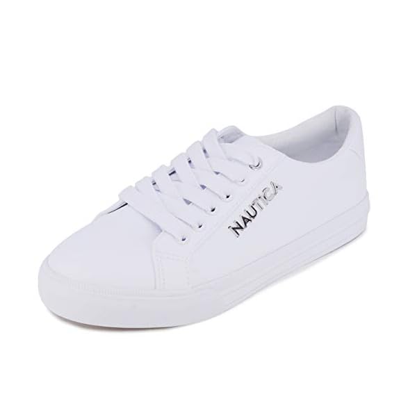 Nautica-Women-Fashion-Sneaker-Casual-Shoes-Steam-Lace-Up-Slip-On Nautica Women Fashion Sneaker Lace-Up Tennis Casual Shoes for Ladies-Arent-White-Size 7.5