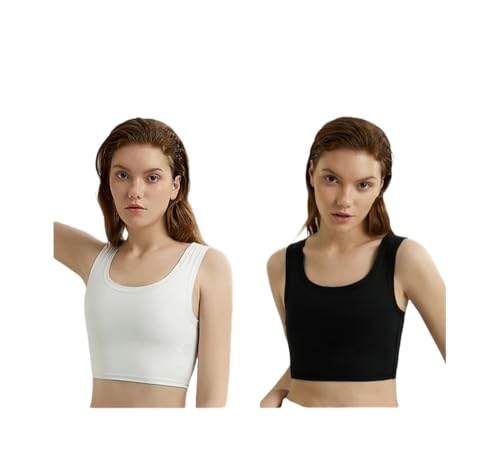 Binder para FTM y Transgénero BaronHong con Cremallera Lateral, Pack de 2 Tops M