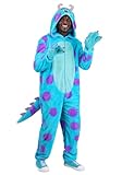 Disney & Pixar Monsters Inc Sulley Adult Costume Jumpsuit with Tail, Hood, and Hand Covers | Halloween Character Outfit Medium