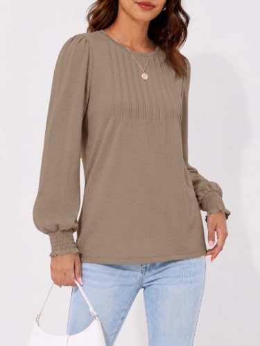 Image of AUTOMET Womens Long Sleeve Shirts Fall Blouses Tops Business Casual Outfits