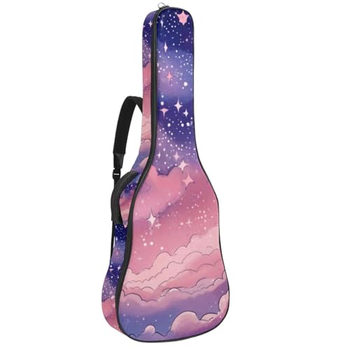 Housse guitare acoustique imperméable contre chocs et pluie rose