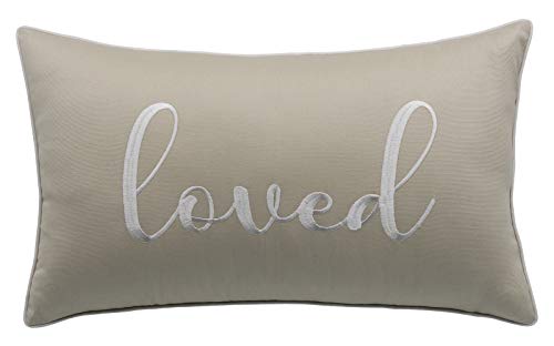 YugTex Pillowcase Loved Pillow Cursive Font Love Pillow Nursery Pillow Rustic Love Pillow
