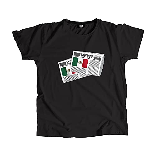 T-shirt Mexico Newspapers unisexe en coton pour homme et femme
