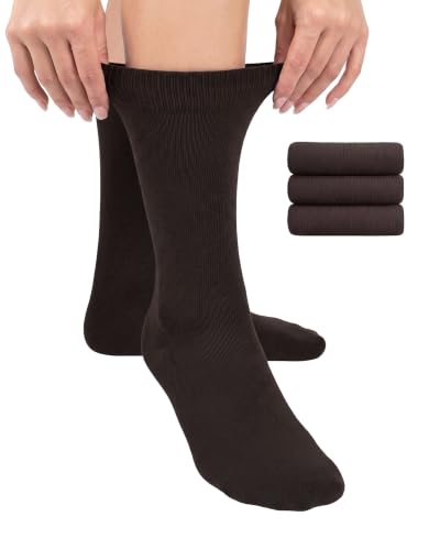 Image of Hugh Ugoli Womens Thin Soft Bamboo Dress Socks, Business, Crew, 3-6 Pairs