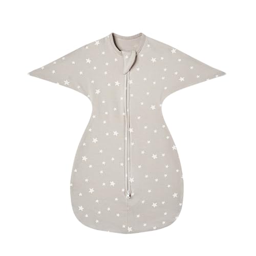 Image of insular Baby Transitional Swaddle with 2-Way Zipper Newborn Sleep Sack Arms Up Infant Sleeping Bag Wearable Blanket, Star, 0-3 Month