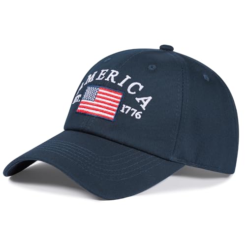 Image of IIN American Flag Baseball Cap for Men Women Low Profile USA Army Tactical Operator Military Plain Dad Hat