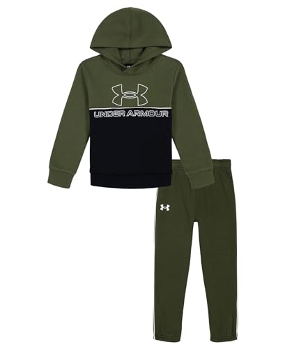 Image of Under Armour Boys' 2-Piece Hoodie Set, Pullover Sweatshirt and Fleece Pants
