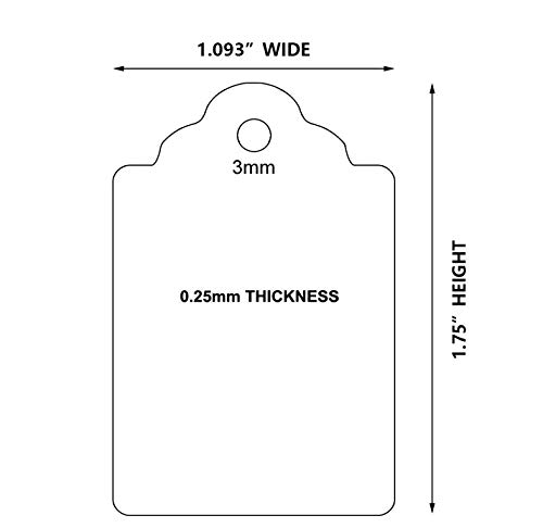 1000pcs Price Tags Without String, 1.75" x 1.093" White Pricing Tags for Tagging Gun, Marking Merchandise Unstrung Tag for Gift Jewelry Clothing Shoes Yard Sale Garage Supplies