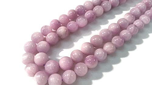 Kunzite naturelle perles rondes 11mm haut de gamme pour création bijoux de luxe