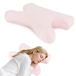 vocheer Anti Wrinkle Pillow, Adjustable Beauty Pillows Provides Neck Support and Pain Relief, Skin-Friendly Down Alternative Pillow, Ergonomic Pillows Contour Design for Side Sleeper, Pink