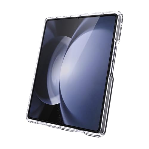 Speck Samsung Galaxy Z Fold 5 Case - Foldable, Scratch Resistant & Drop Protection - Anti-Yellowing Clear Phone Case for Galaxy Z Fold 5 - Presidio Perfect-Clear