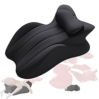 Memory Foam Wedge Pillow / Butt Cushion For Couples & Pregnancy Support - 23x15x9 Inches