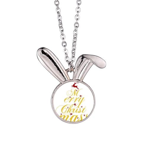Collier pendentif lapin Mas Deer Art Word cadeau anniversaire femme