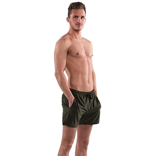 Third Wave Swim Trunks with Compression Liner - Men's Premium 5 Inch Inseam Quick Dry Swim Shorts for Beach and Swimming3